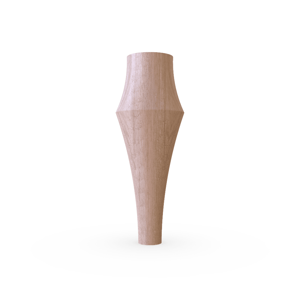 Minimalist wooden furniture leg with a clean design, suitable for sofas, cabinets, armchairs, and footstools.