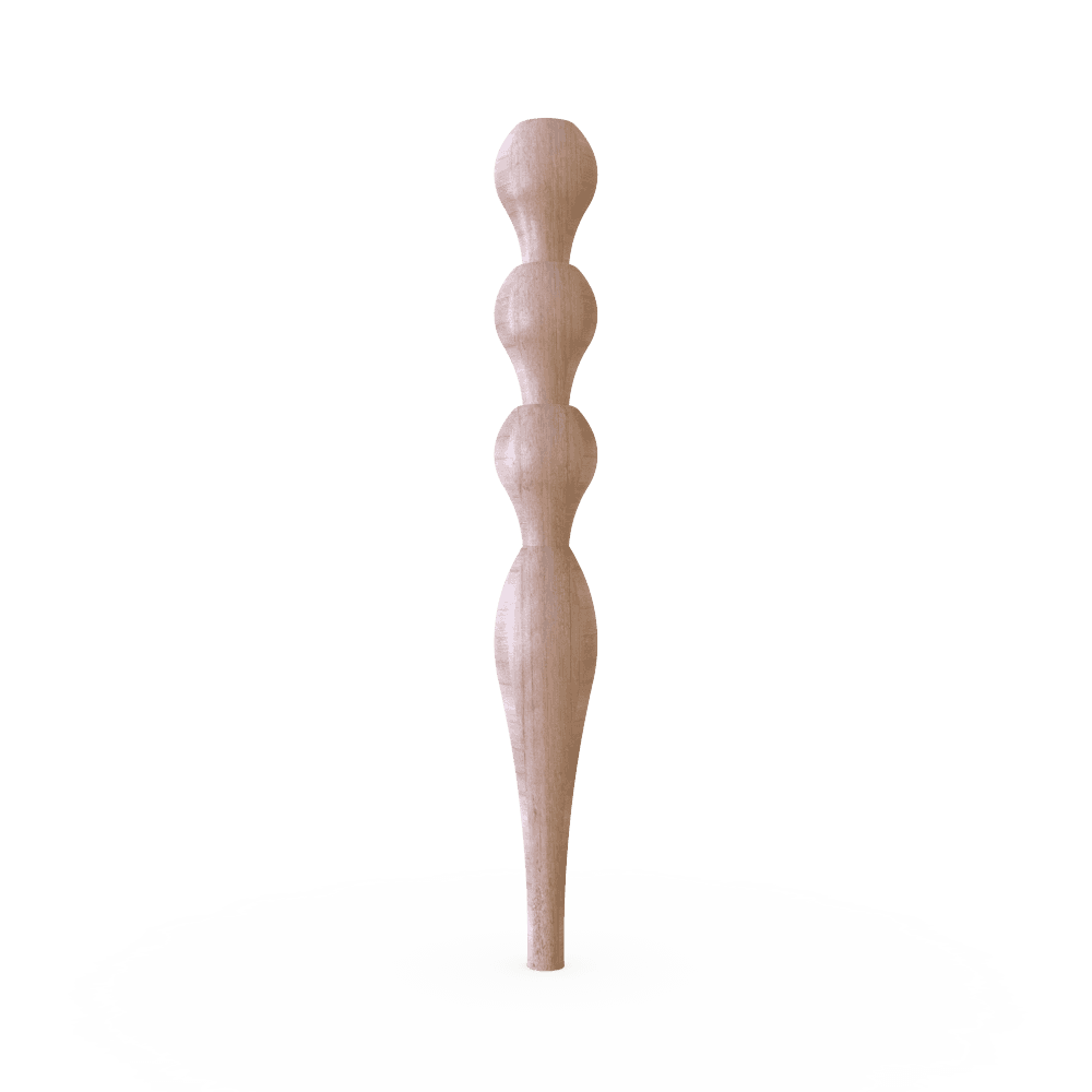 72cm wooden table leg with a bold, wave-shaped design, perfect for adding a creative touch to furniture.