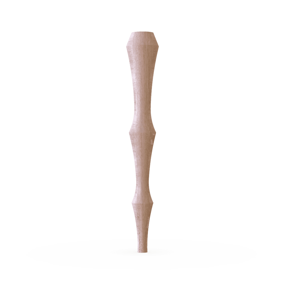 72cm minimalist wooden table leg with a simple and refined design, suitable for modern and traditional furniture.