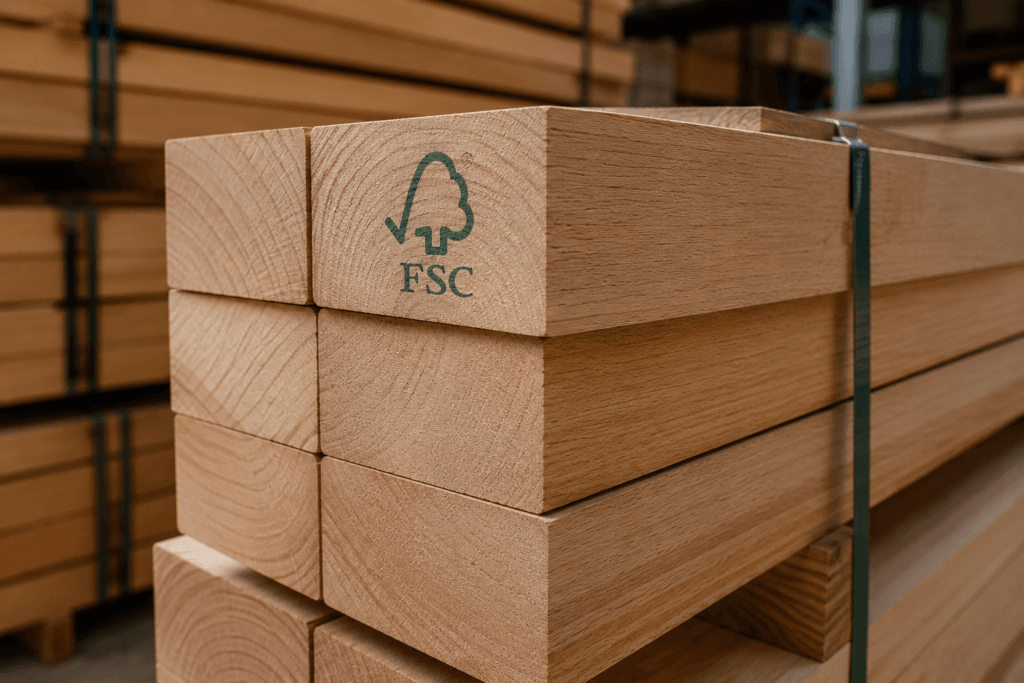 FSC certified wood material available upon request for responsible wooden component manufacturing